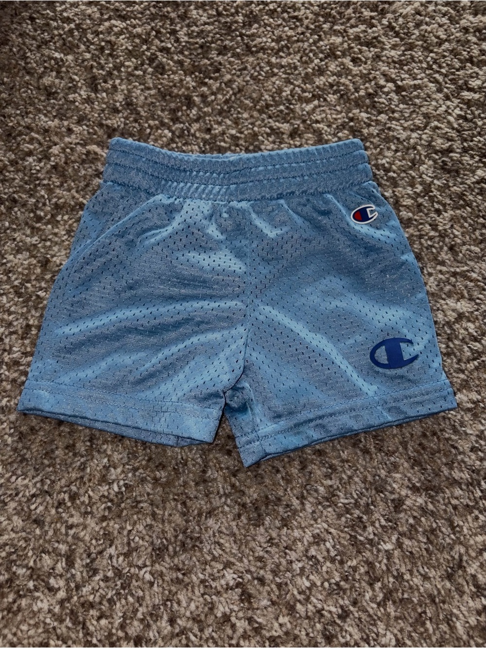 Champion Light Blue Mesh Kids' Athletic Shorts